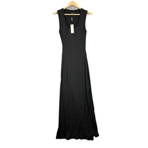 SKY Maxi Dress Womens Medium Long Open Back Faux Leather Whimsygoth Gothic New